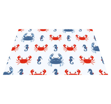 Set de table rectangulaire Modèle de crabes de dessin animé - TenStickers