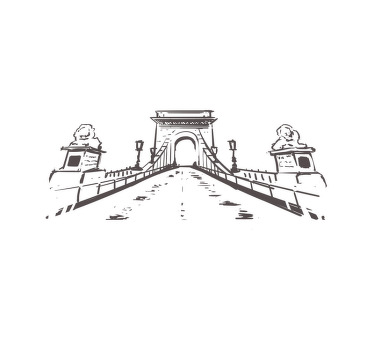 Lánchíd budapest elegáns teríték - TenStickers