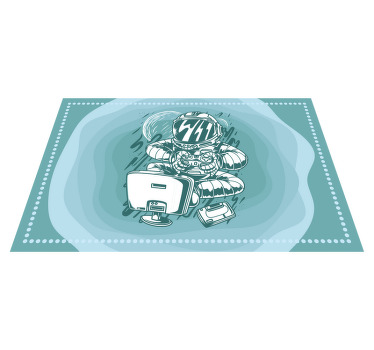 Portable console graffiti cartoon placemats - TenStickers