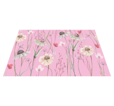 Floral Pink Pattern original placemats - TenStickers