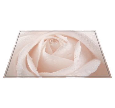 Smuk hvid rose moderne dækkeservietter - TenStickers