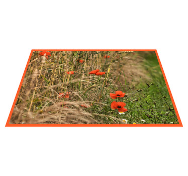 Individuais de mesa modernos Campo de papoulas vermelhas - TenStickers