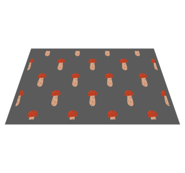 Klassiske svampe grå dækkeservietter - TenStickers