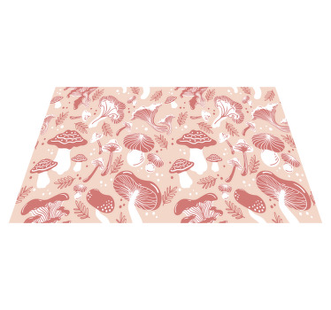 Forest mushrooms on beige background placemats - TenStickers