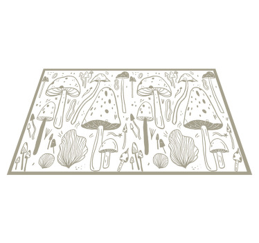 Bézs gombák minta eredeti helytakarók - TenStickers