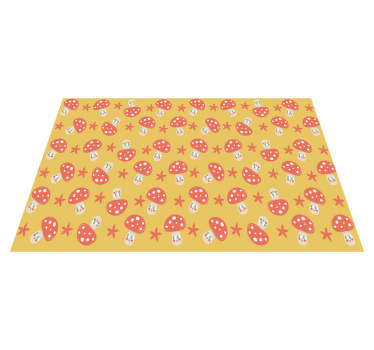 Gul med soppmønster spisebrikke spedbarn - Tenstickers