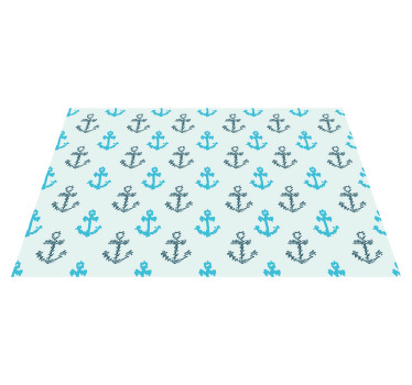 Iskrivljeni plavi sidri s uzorcima vinilnih podmetača - TenStickers