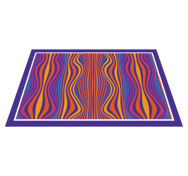 Psychedelic groovy lines original placemats - TenStickers