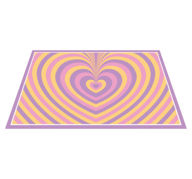 Psychedelic groovy heart original placemats - TenStickers