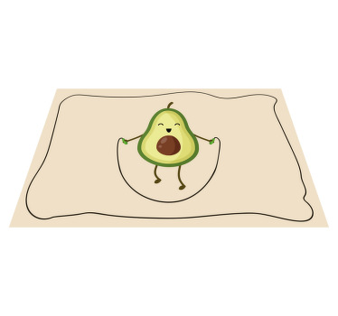 Individuais de mesa infantis Abacate engraçado pulando corda - TenStickers