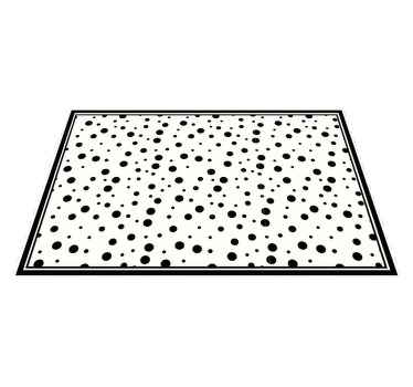 Individuais de mesa para casa Bolinhas pretas em fundo branco - TenStickers