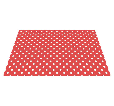 Hvite prikker over rødt spisebrikke original - Tenstickers