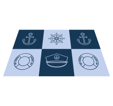 Set de table original tapis de symboles nautiques - TenStickers