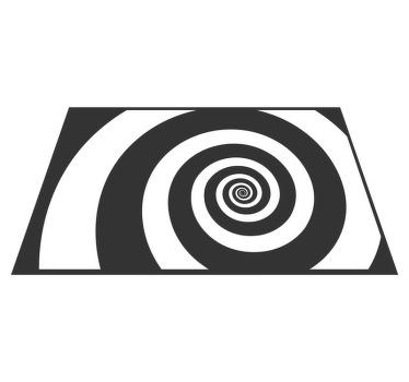 Set de table spirale hypnotique noire blanche - TenStickers