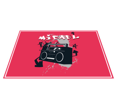 嘻哈 cd 播放器涂鸦餐垫 - TenStickers