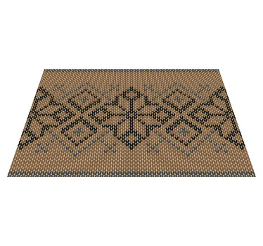 几何天然纤维纹理餐垫 - TenStickers