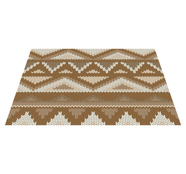 Golden  white zig zag fiber textured placemats - TenStickers