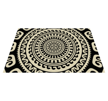 Beige og svart etnisk spisebrikke tekstur - Tenstickers