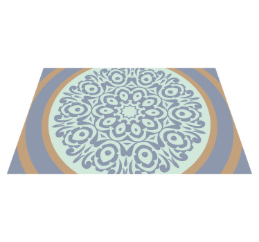 Blå och beige bordstabletter med texturerad cerclefiber - Tenstickers