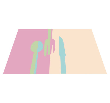 Pastel renkler mutfak eşyaları modern servis altlıkları - TenStickers