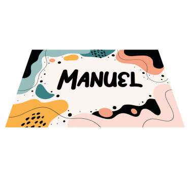 Tischset kinder lebendige abstrakte formen - TenStickers