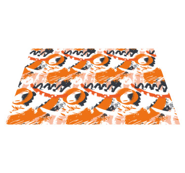 Abstraktní oranžové akvarel tahy prostírání - TenStickers