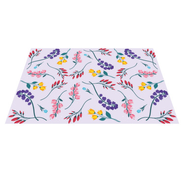 Garden minimalistic botanical flowers placemats - TenStickers