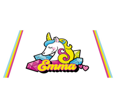 Pretty diamond unicorn Personalised placemats - TenStickers