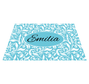 Mantel individual personalizable Patrón floral vintage - TenVinilo