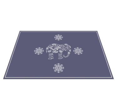 Mantel individual original Elefante mandala blanco - TenVinilo