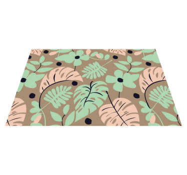 Pastellfarger monstera blomster og blader spisebrikke original - Tenstickers