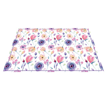 Purple delicate floral pattern placemats - TenStickers