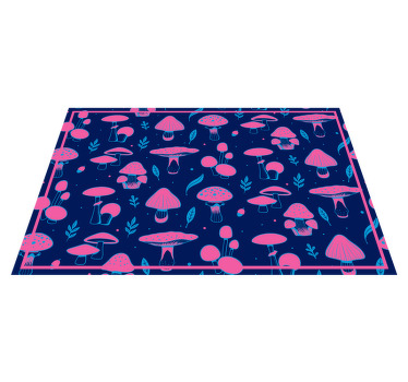 Mantel individual original Hongos morados vibrantes - TenVinilo