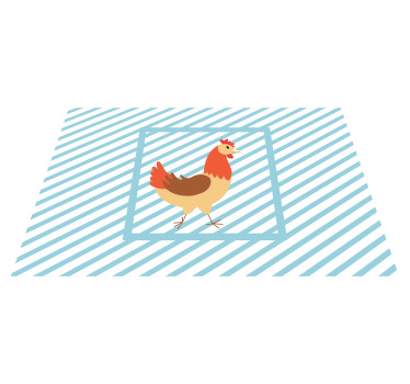 Kukko kana käsipiirros kuva Alkuperäinen pöytätabletti - Tenstickers