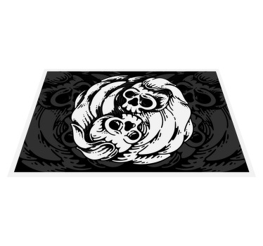 Mantel individual original Yin yang en blanco y negro - TenVinilo