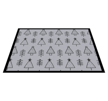 Mantel individual navideño árbol monocromo transparente - TenVinilo
