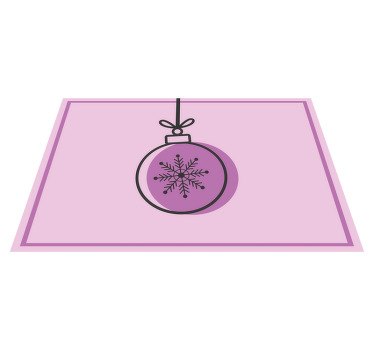Elegant pink ornament Christmas placemats - TenStickers