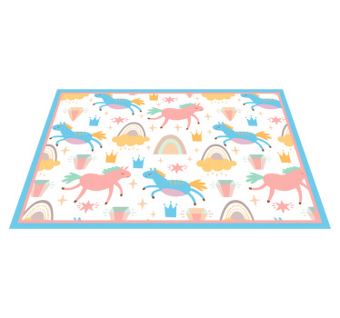 Tischset Kinder Süßes einhörner- und regenbogenmuster - TenStickers