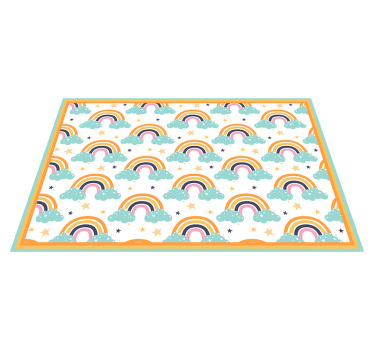 Mantel individual infantil Arco iris de colores con patrón de nub - TenVinilo