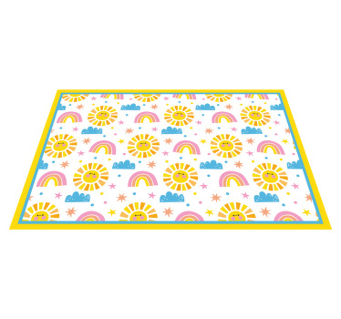 Rainbow, suns and clouds   placemats - TenStickers
