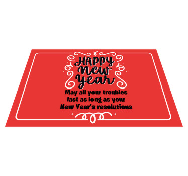 Funny Happy new year quote placemats - TenStickers