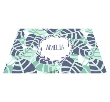 Färgglada tropiska blommor mönster bordstabletter - Tenstickers