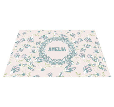 Ročno narisane pogrinjke z vzorci listov in cvetov - TenStickers