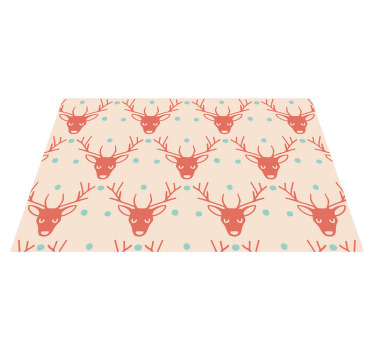 Mantel individual navideño Patrón de renos rojos - TenVinilo