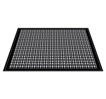 Bordstabletter i vinyl i svart och vitt ginghammönster - Tenstickers