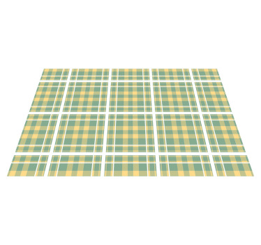 Green gingham pattern elegant placemats - TenStickers
