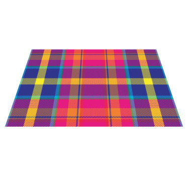 Mantel individual original Patrón de cuadros de colores - TenVinilo