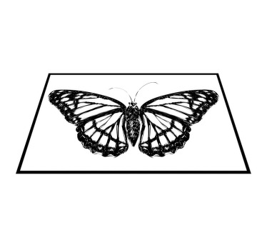 Black and White Butterfly original placemats - TenStickers