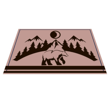 Bjørn med fjell i ryggen spisebrikke original - Tenstickers