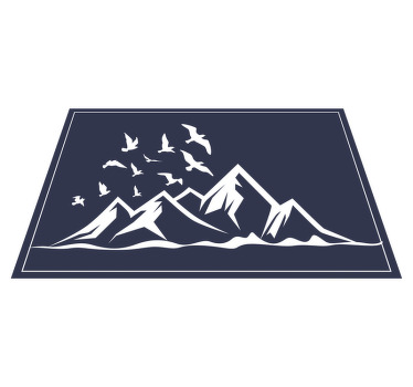 Solid mountains with birds original placemats - TenStickers
